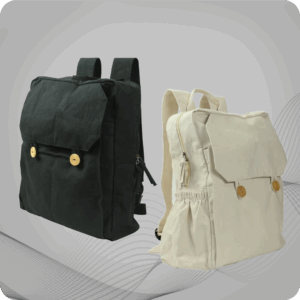 Cotton Backpacks with Zipper Closure