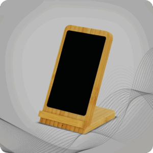 Bamboo Fast Wireless Charger Stand 15W with LED Logo