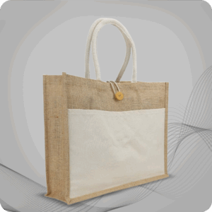 Jute Bags with Cotton Pocket and Handle
