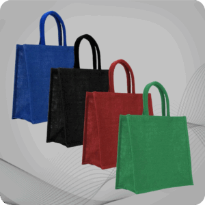 Reusable Square Jute Bags with Cotton Handles