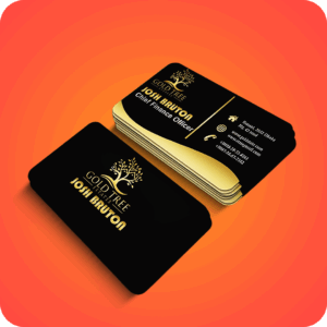 Rounded Corner Gold Foil Matt Lamination 400gsm