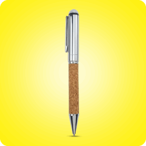 Metal Pen with Cork Barrel and Box