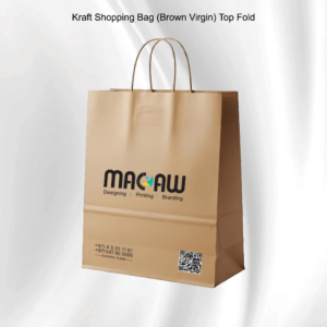 Kraft Shopping Bag Brown Virgin Top Fold